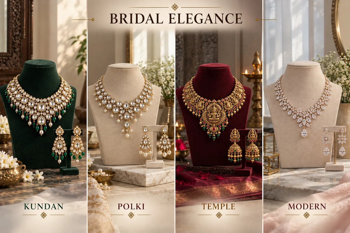The Complete Guide to Buying Indian Bridal Jewellery in the USA (2026): Kundan, Polki, Temple & Modern Styles