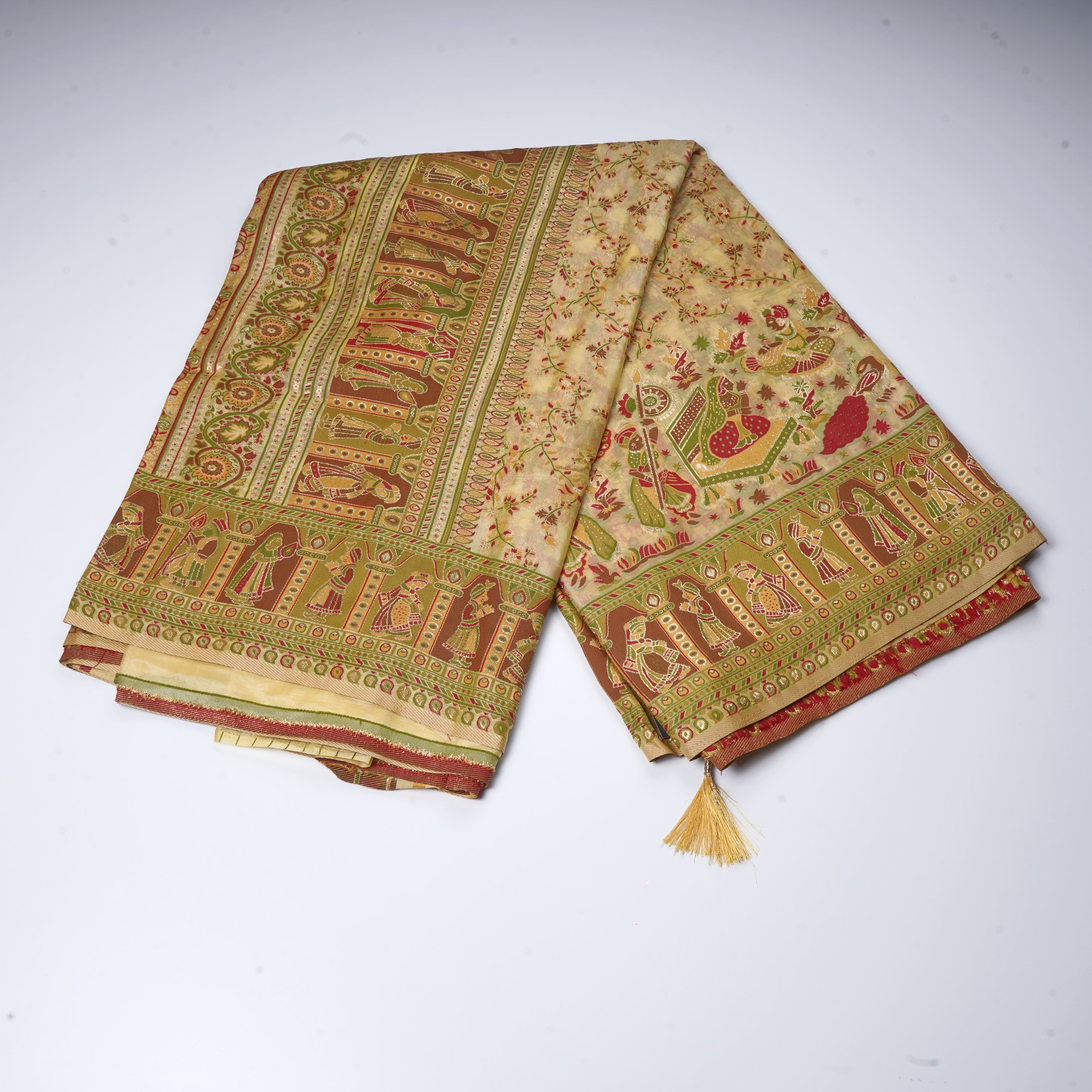 Dola Silk Saree With Pashmina Artistry
