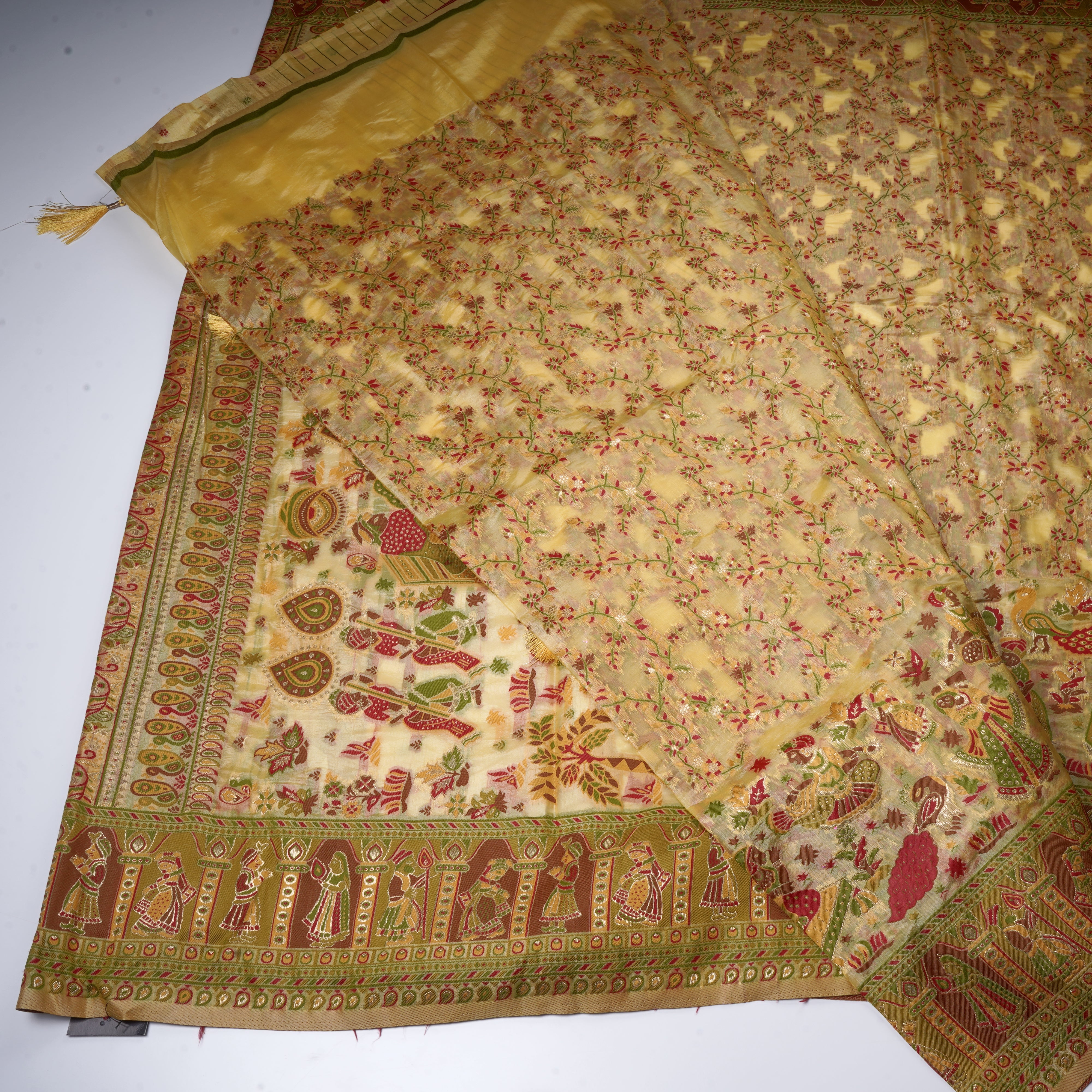 Dola Silk Saree With Pashmina Artistry