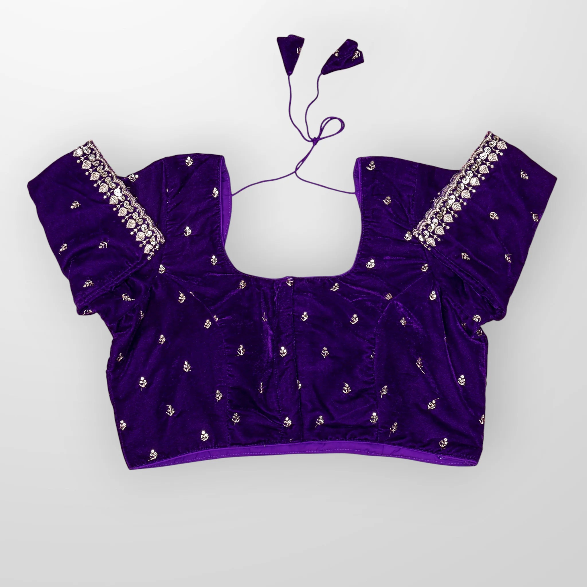 Velvet Square Neck Readymade Blouse