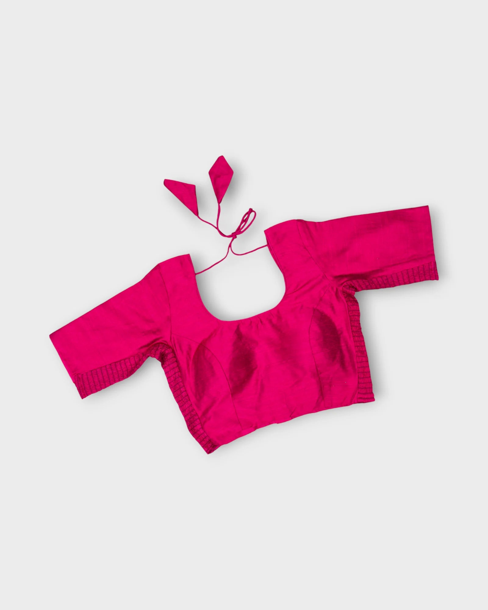 Tussar Silk Embroidered Readymade Blouse