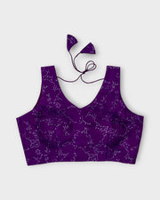 Organza Silk Modern Cutout Readymade Blouse