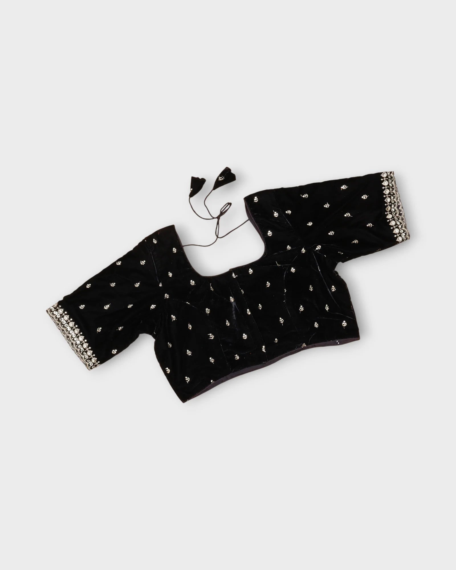 Velvet Square Neck Readymade Blouse