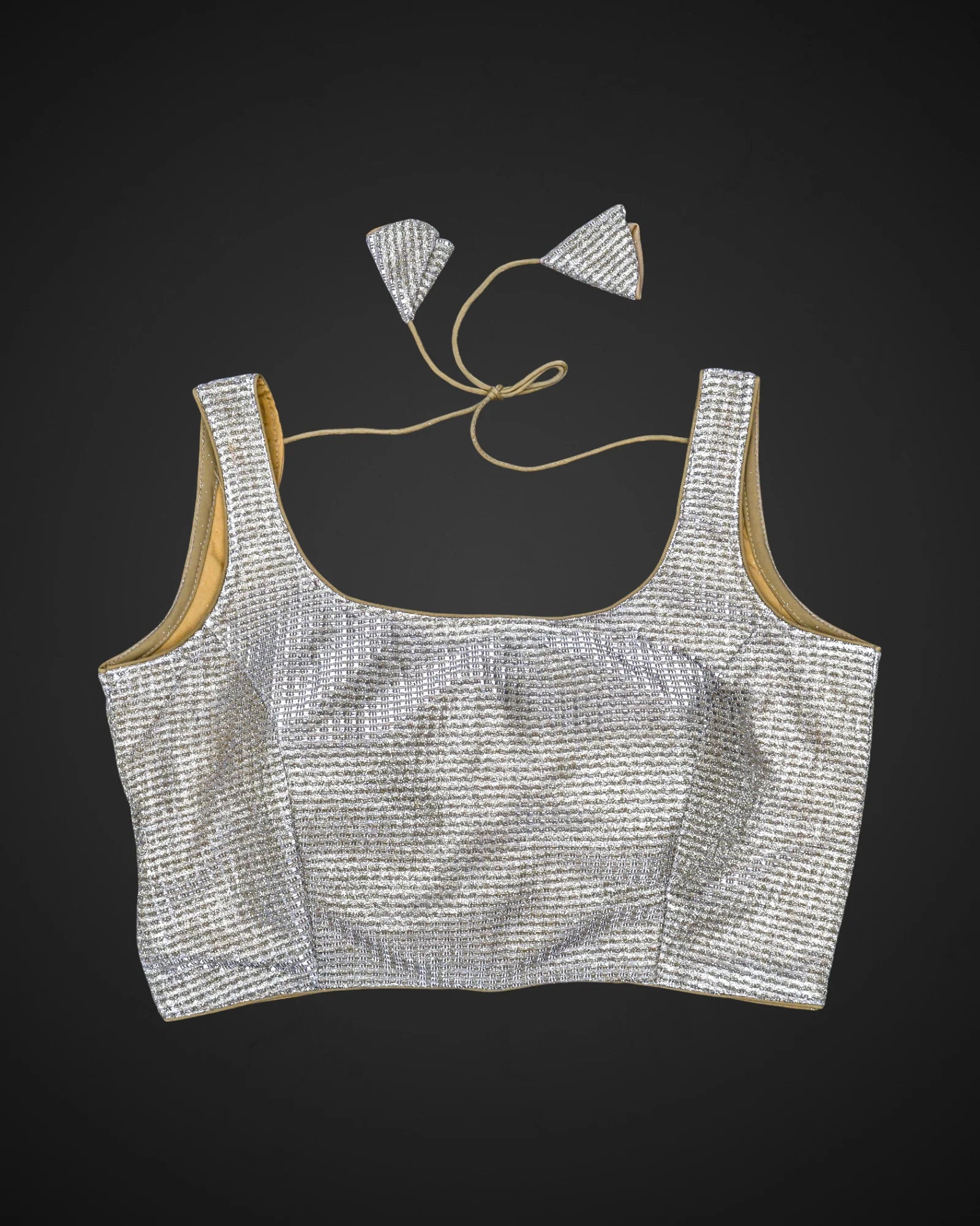 Shimmer Fabric Modern Square Neck Readymade Blouse