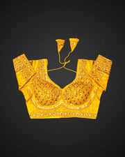Cosmos Silk Notched Neck Readymade Blouse