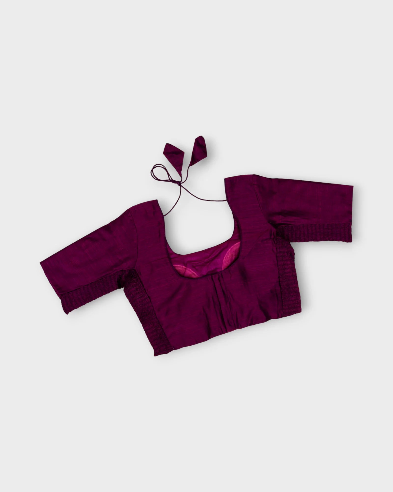 Tussar Silk Embroidered Readymade Blouse