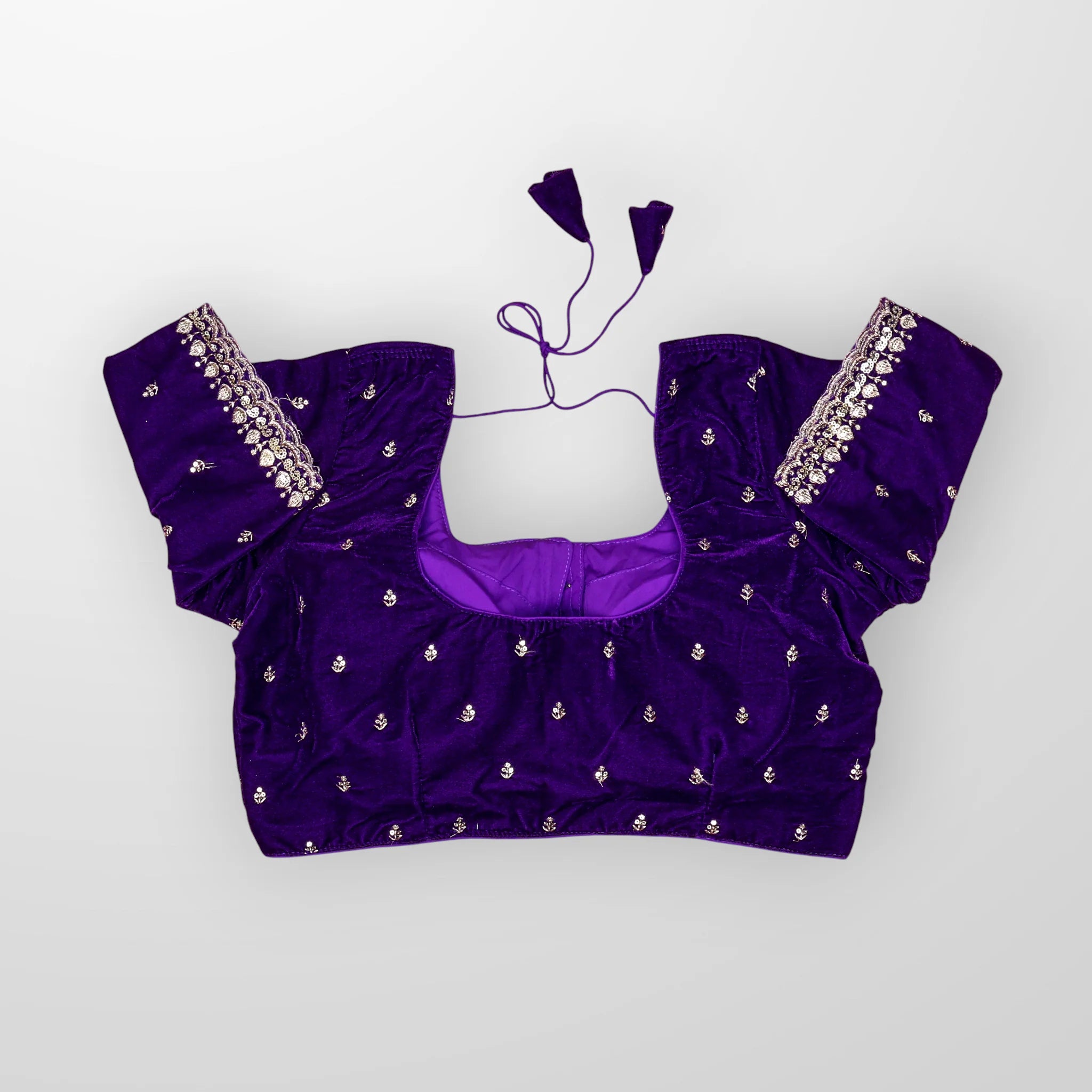 Velvet Square Neck Readymade Blouse