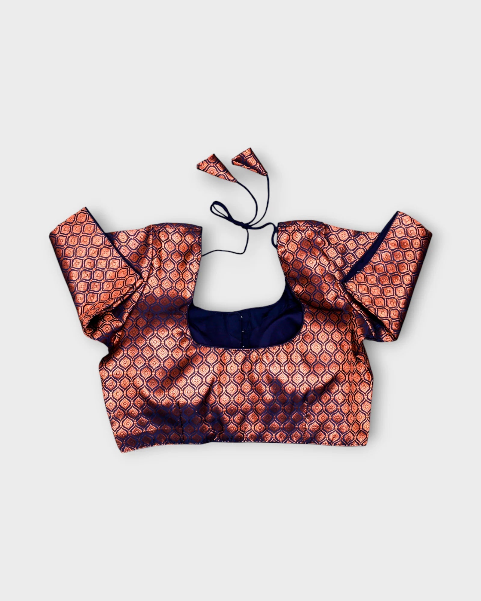 U Neck Brocade Silk Readymade Blouse