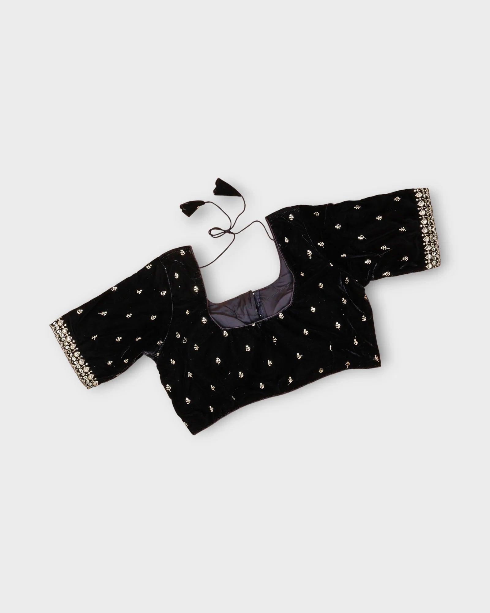 Velvet Square Neck Readymade Blouse
