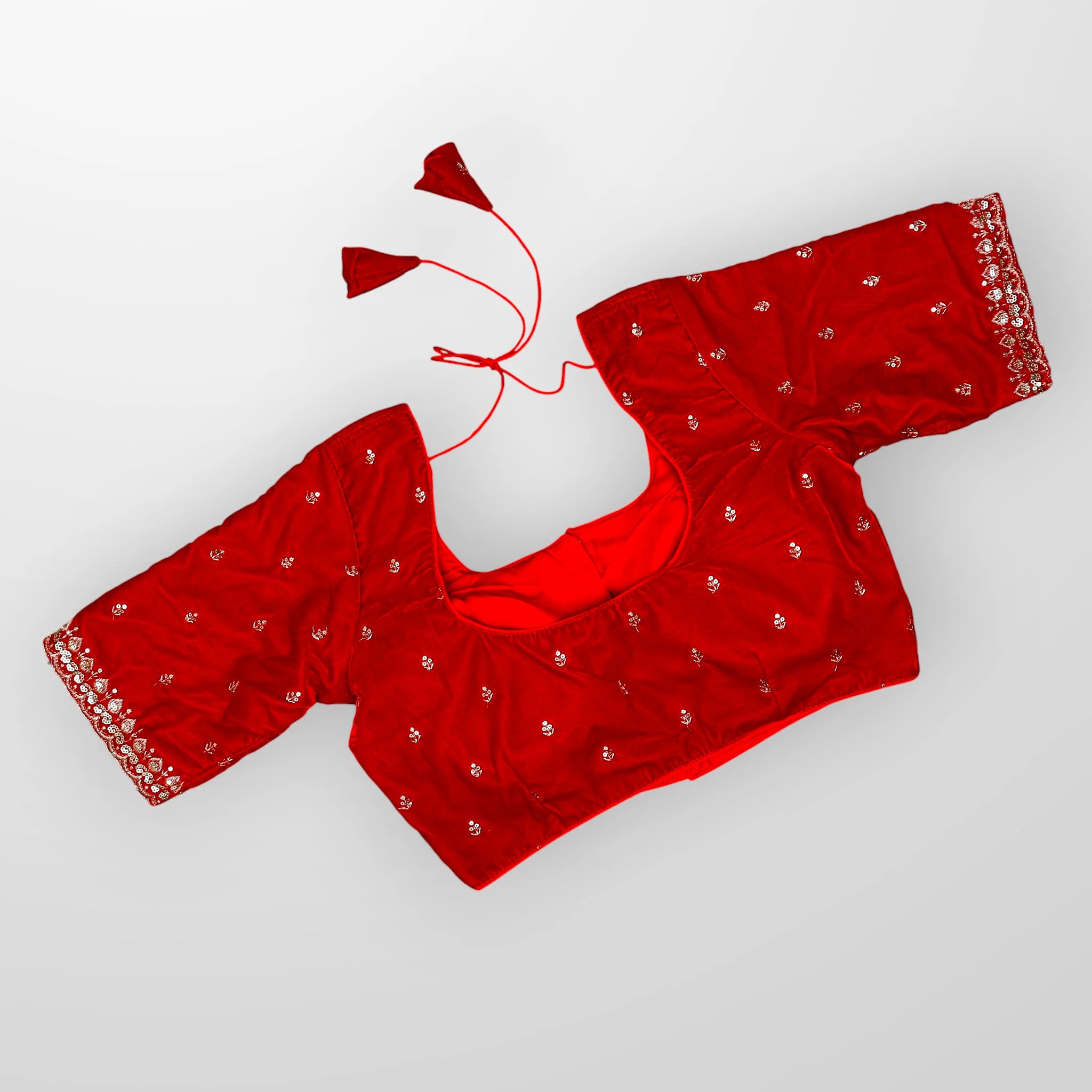 Velvet Square Neck Readymade Blouse