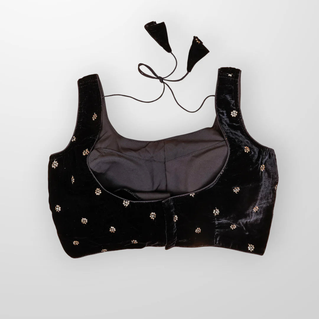 Velvet Charm Ready to Wear Square Neck Blouse