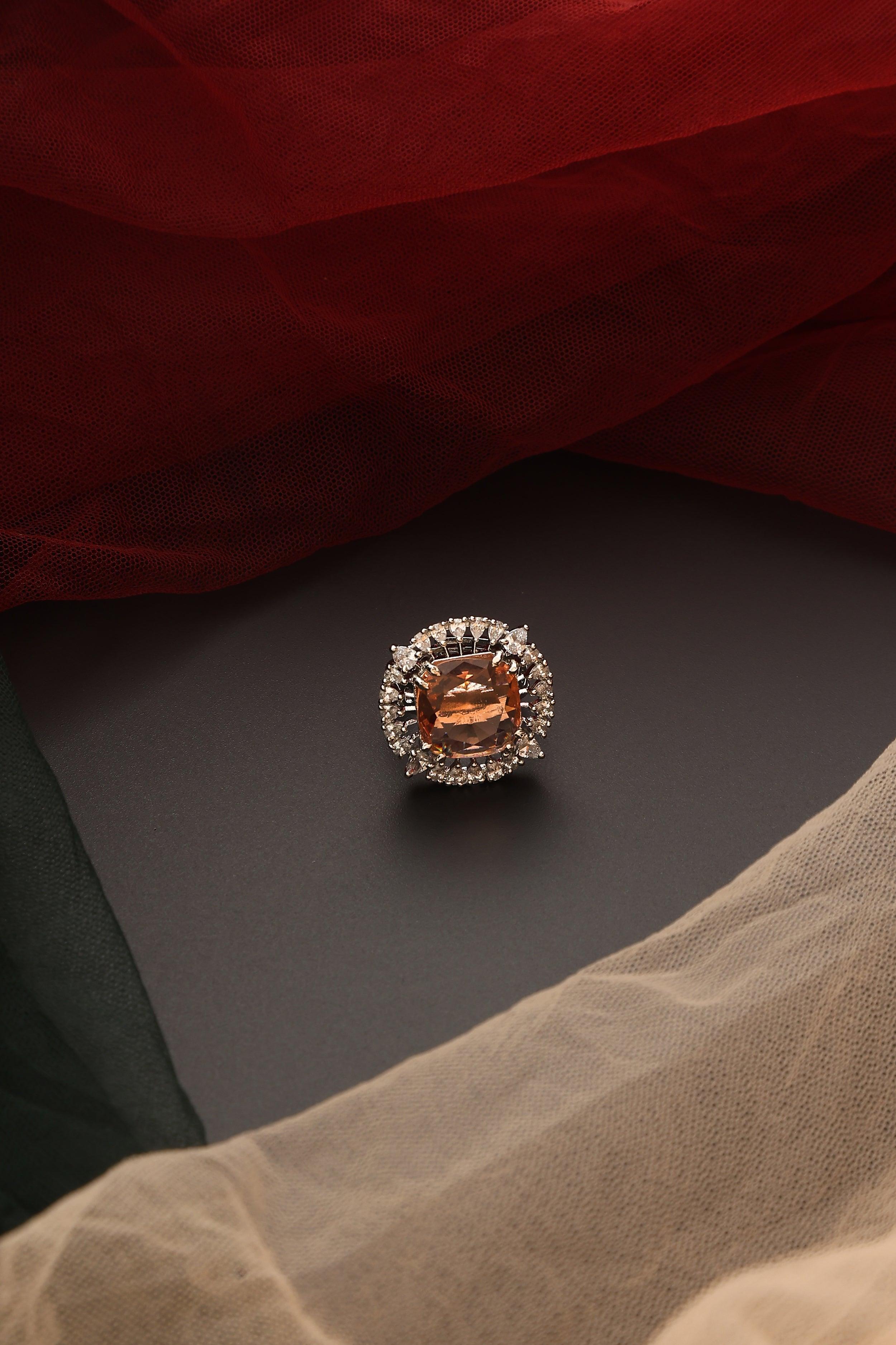 Topaz Twilight Zirconia Ring - Dyulokha