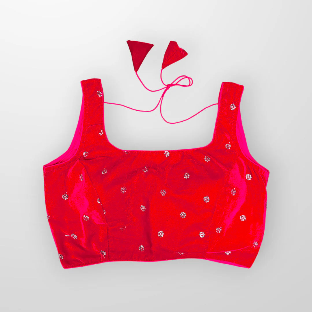 Velvet Charm Ready to Wear Square Neck Blouse