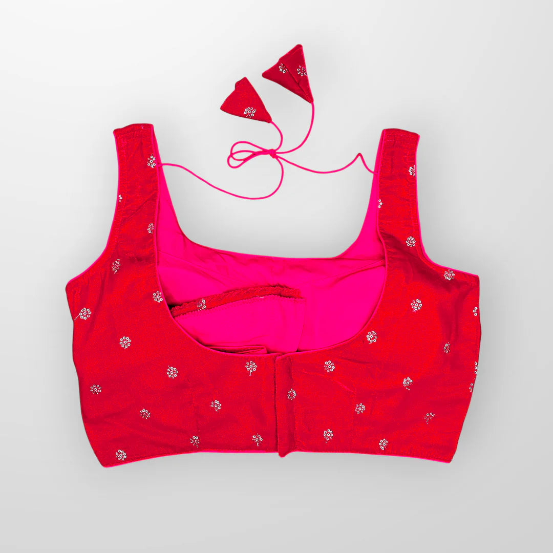 Velvet Charm Ready to Wear Square Neck Blouse