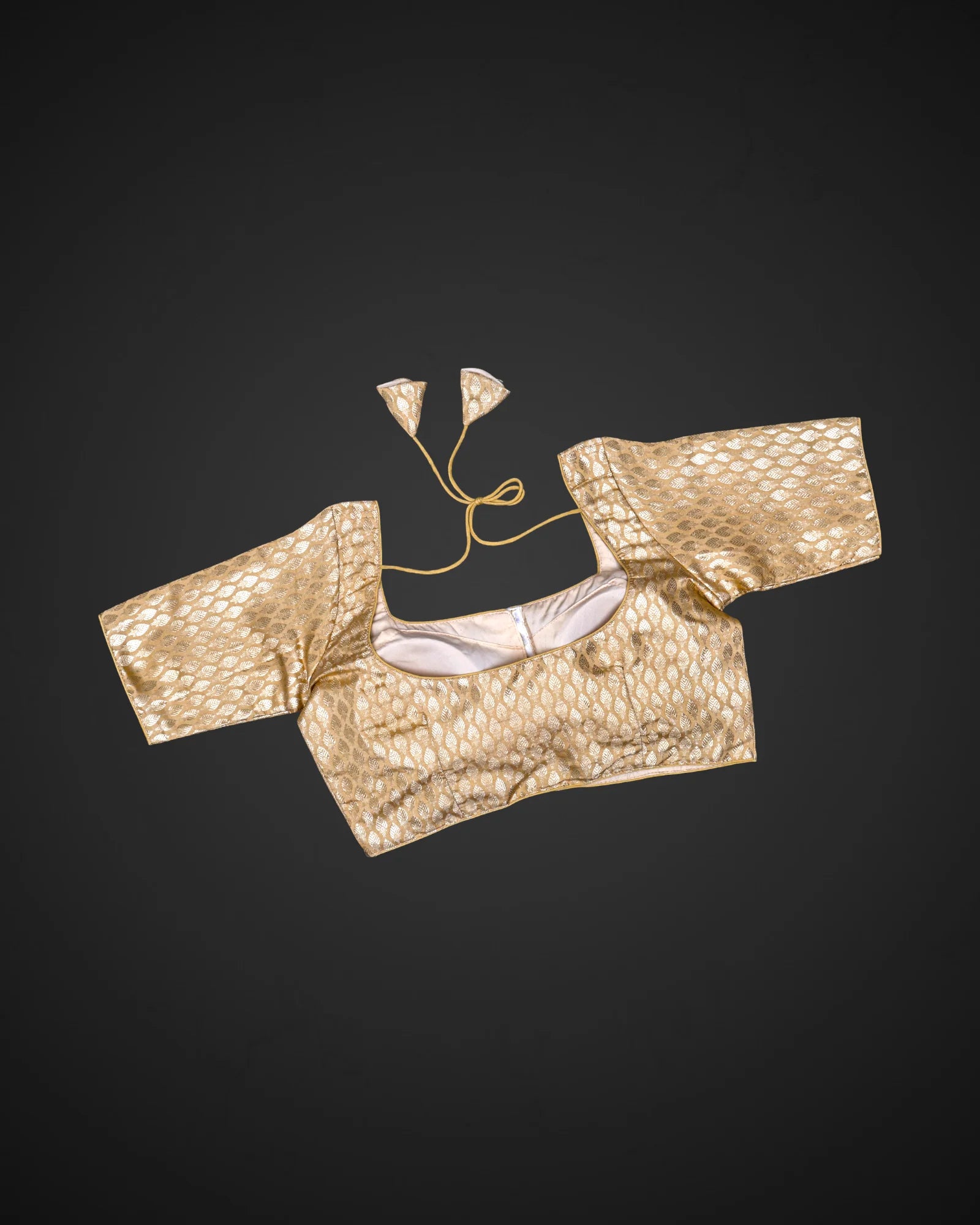 U Neck Brocade Silk Readymade Blouse