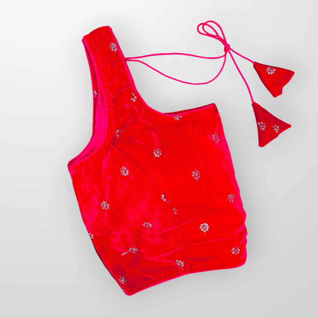 Velvet Charm Ready to Wear Square Neck Blouse