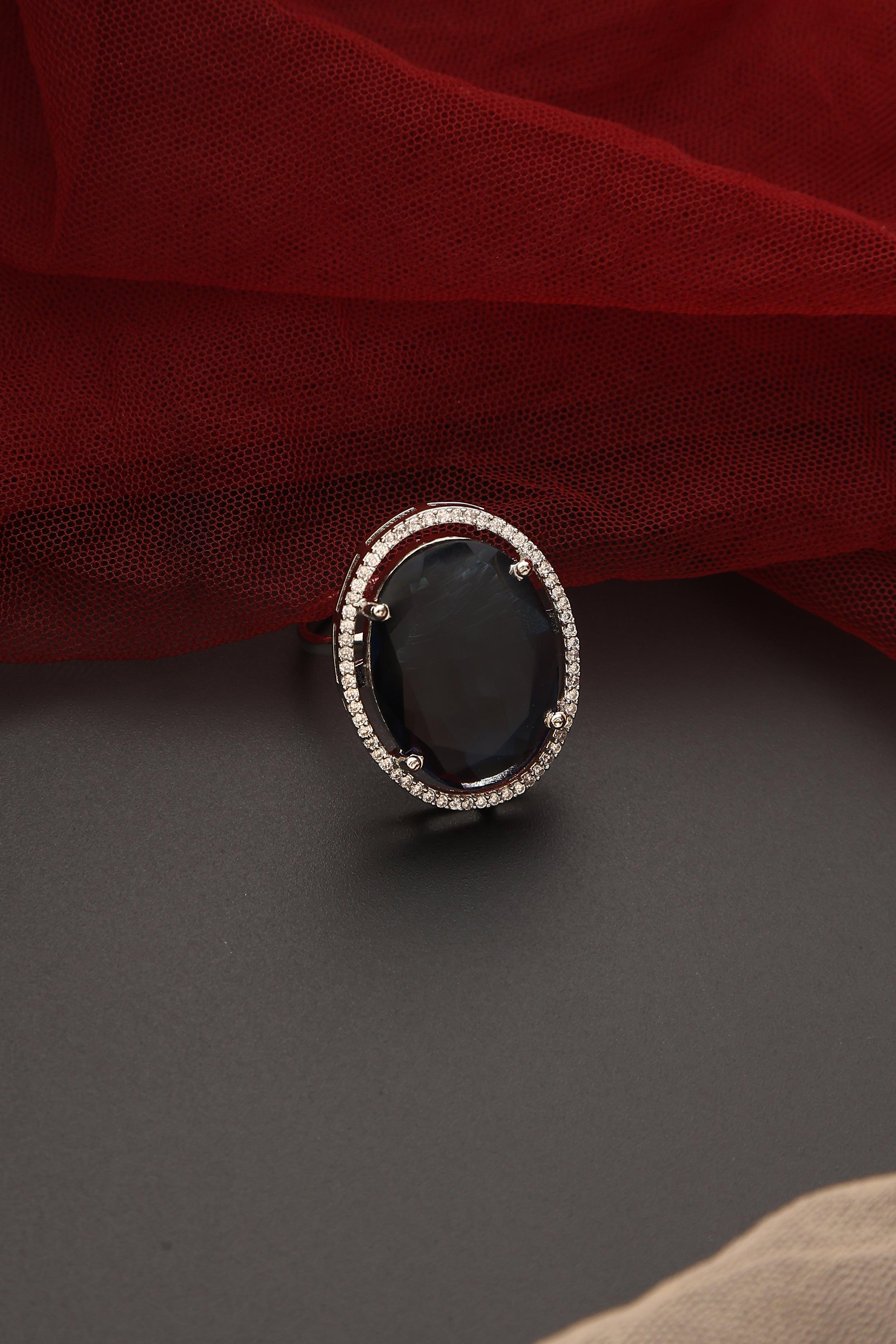 Sapphire Serenity Zirconia Ring - Dyulokha