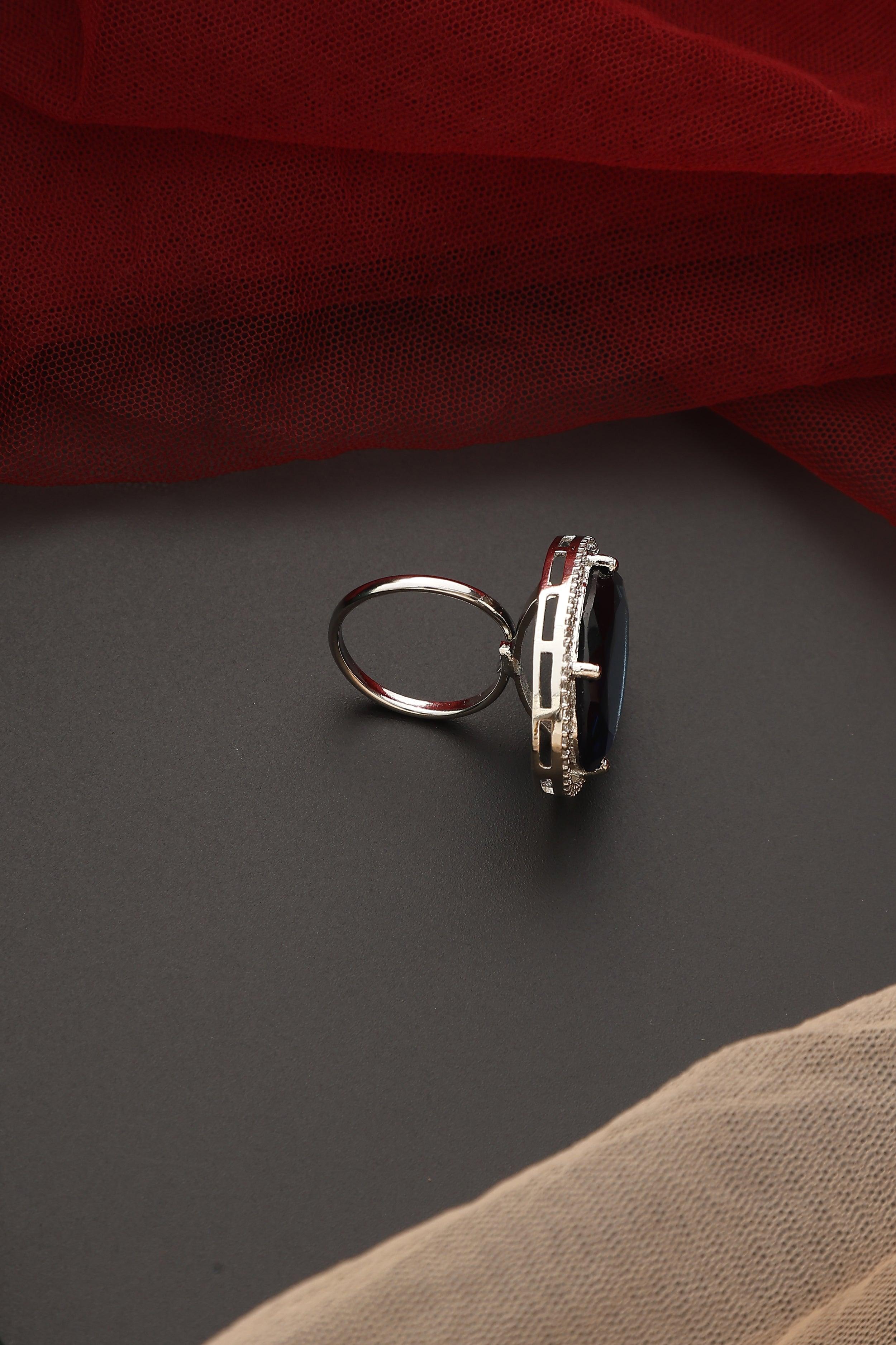 Sapphire Serenity Zirconia Ring - Dyulokha