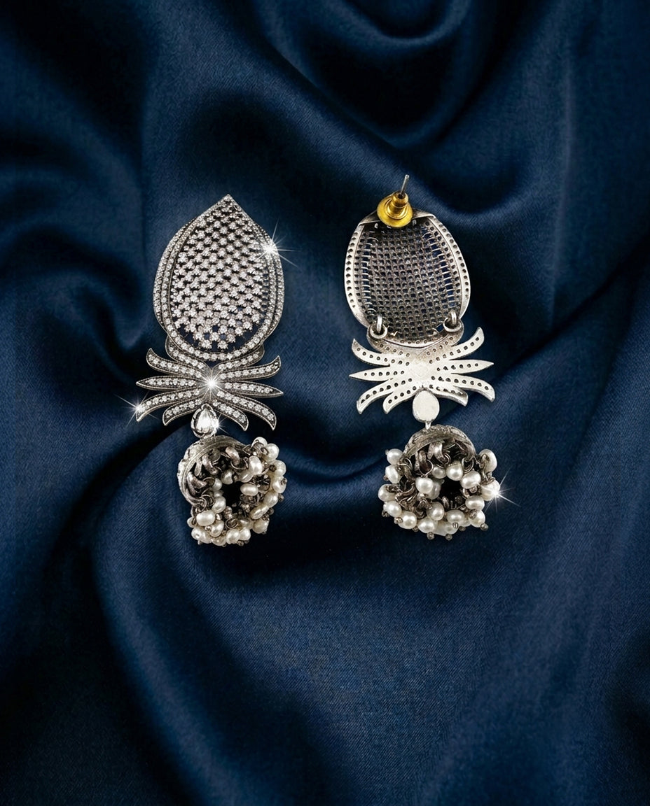 Silver Jhumka Royale