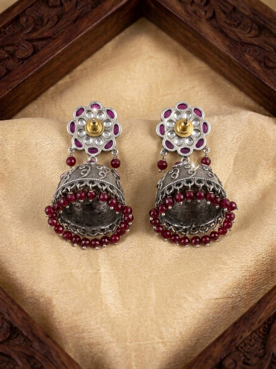 Silver Sway Jhumkas