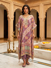 Bandhani Cotton Kaftan With Dhoti Set