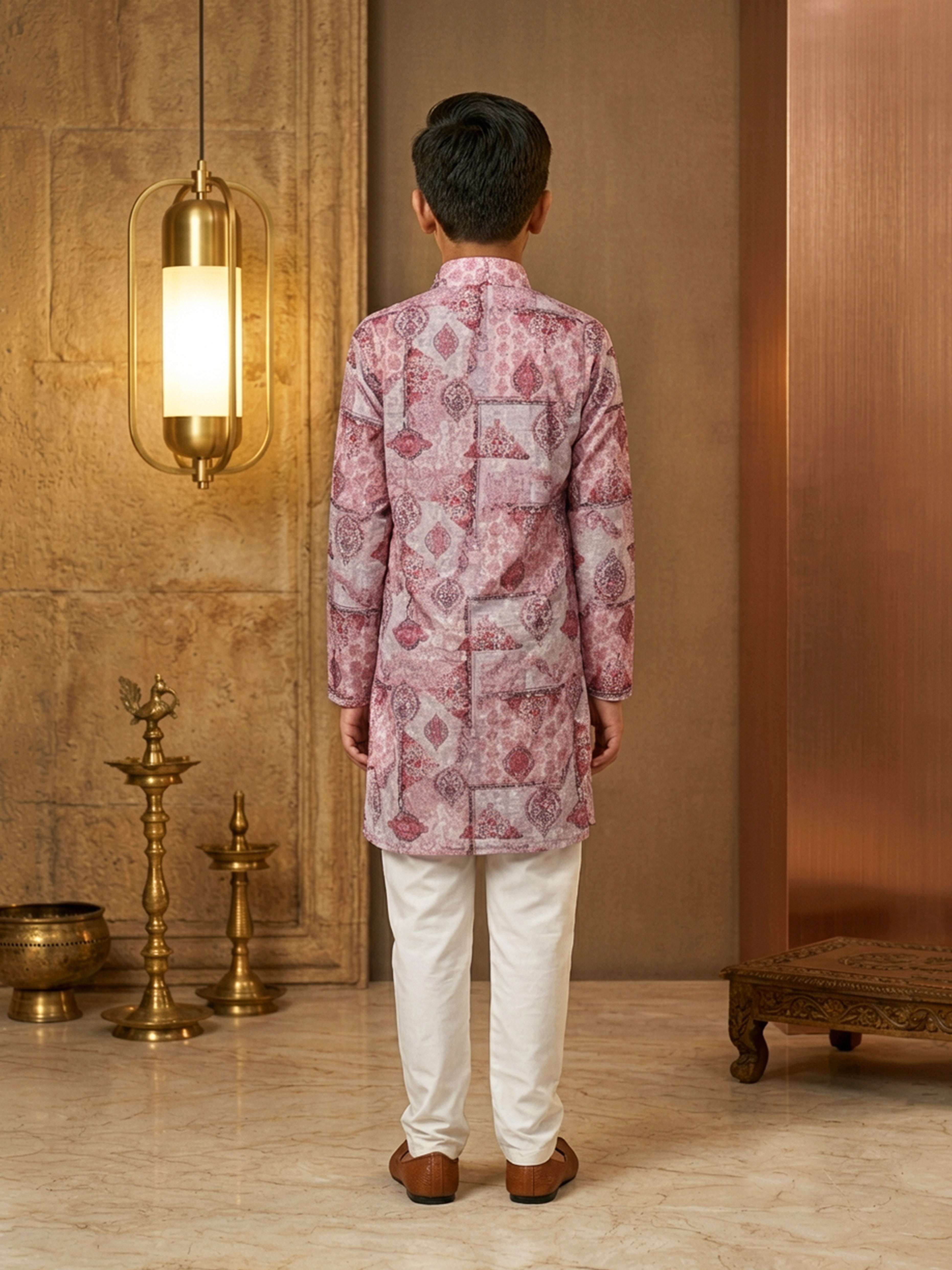 Boys Traditional Embroidered Kurta Pajama