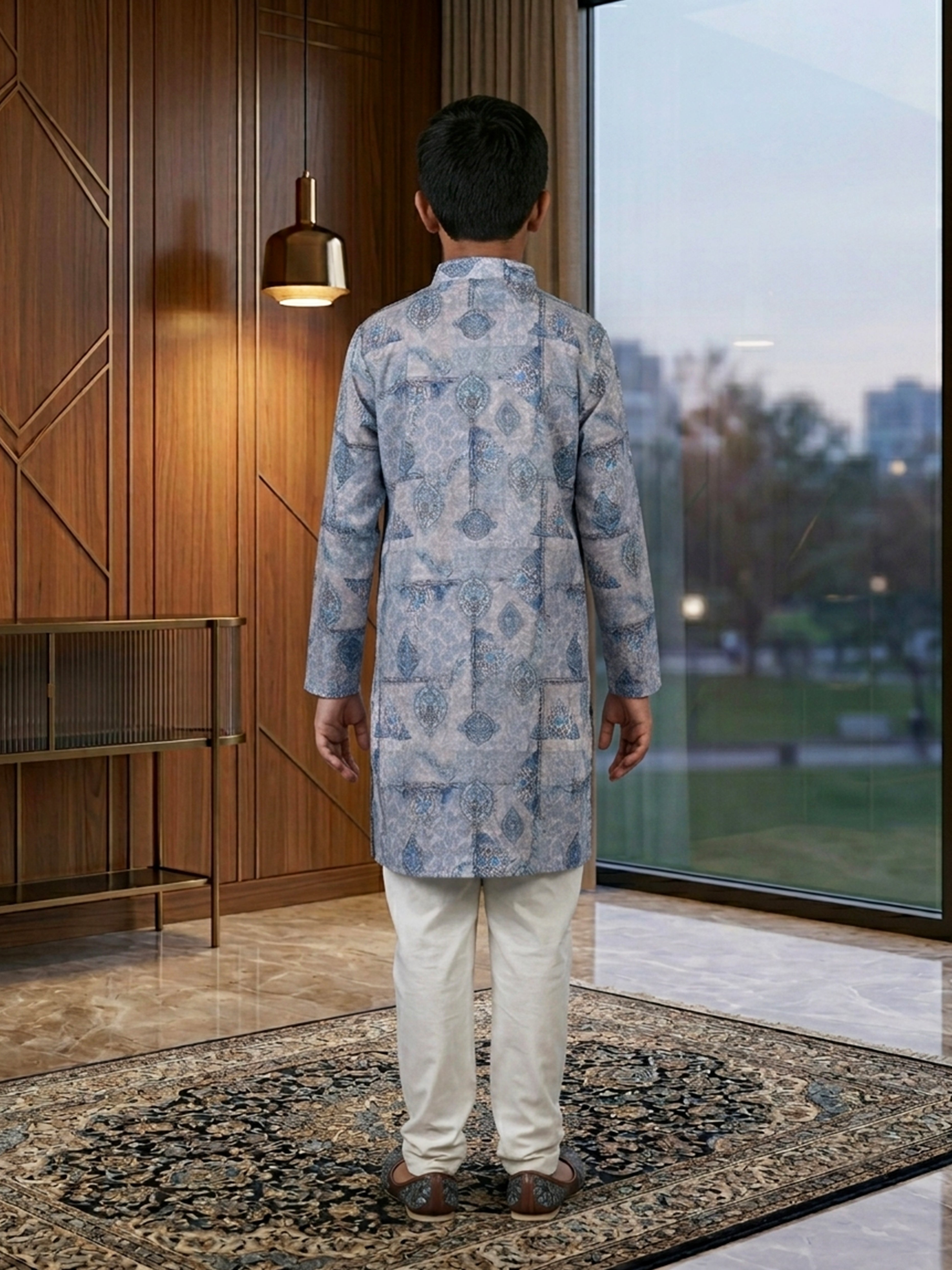 Boys Traditional Embroidered Kurta Pajama
