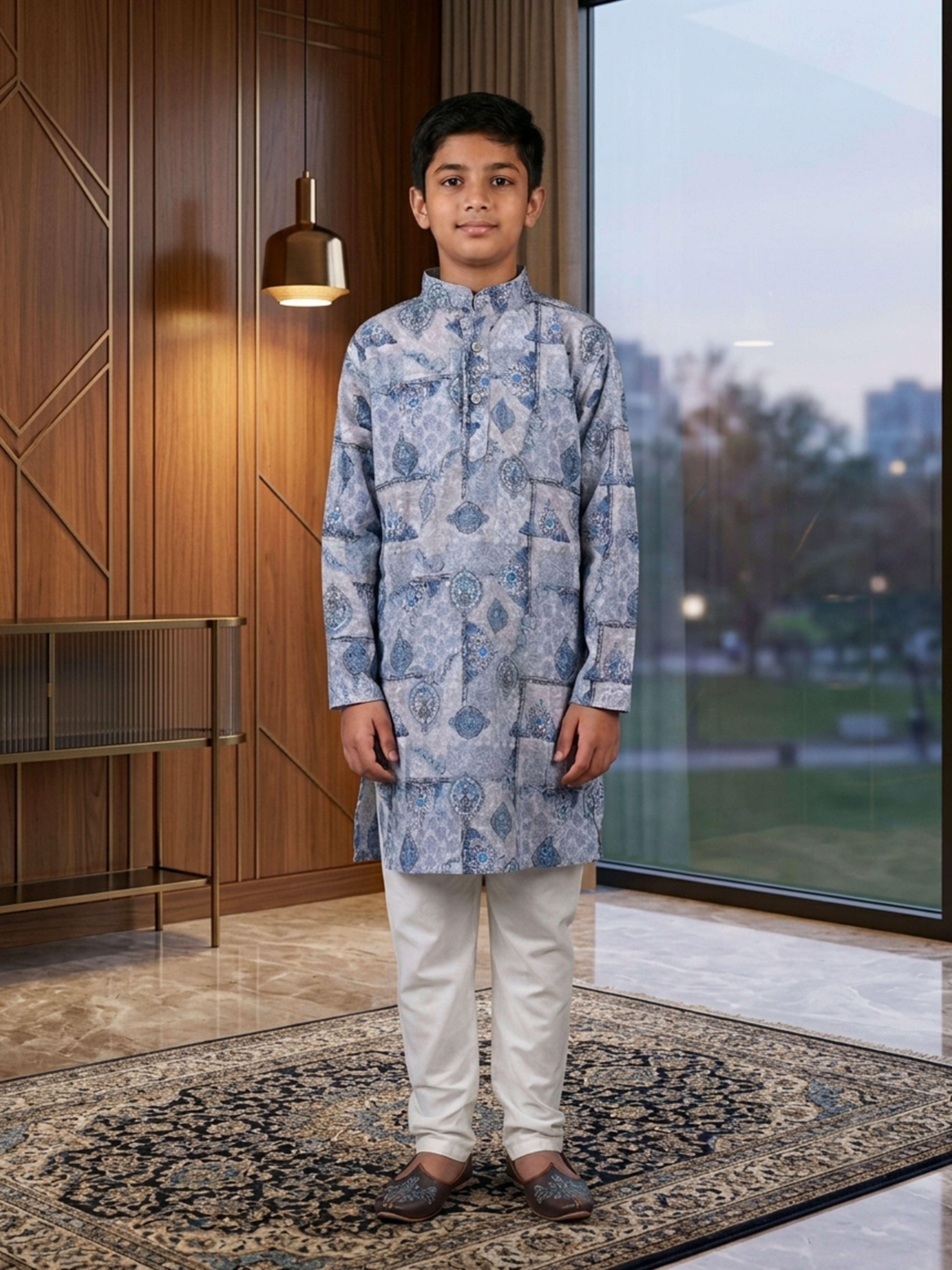 Boys Traditional Embroidered Kurta Pajama