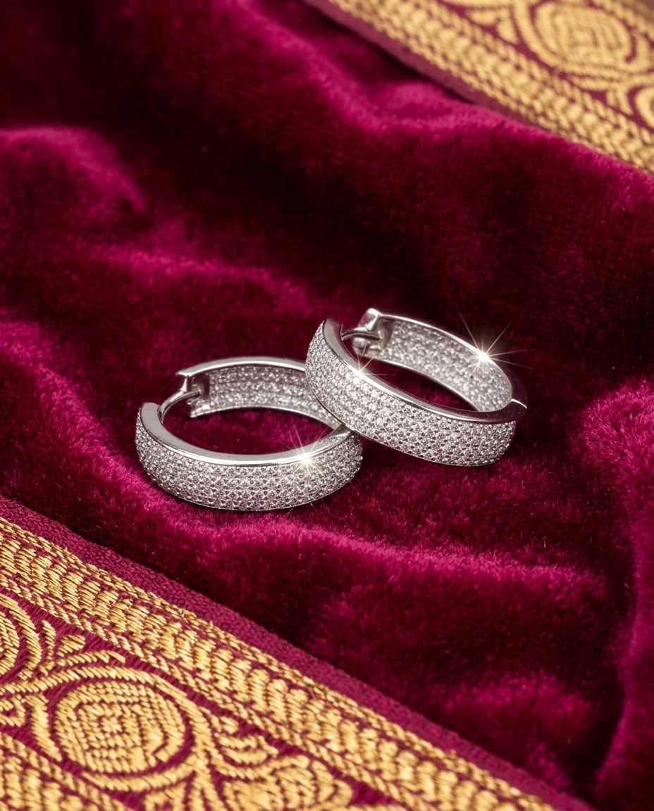 Silver White Sapphire Studs