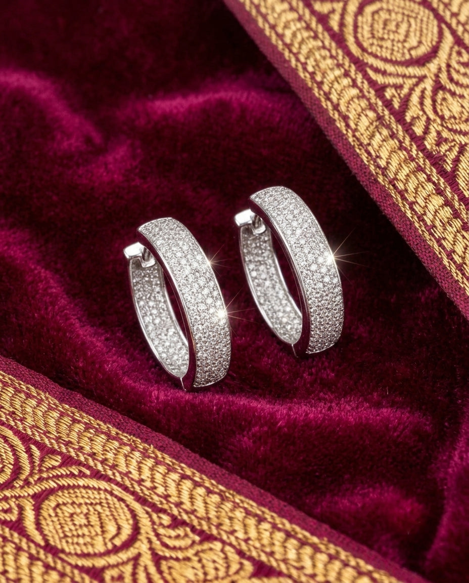 Silver White Sapphire Studs