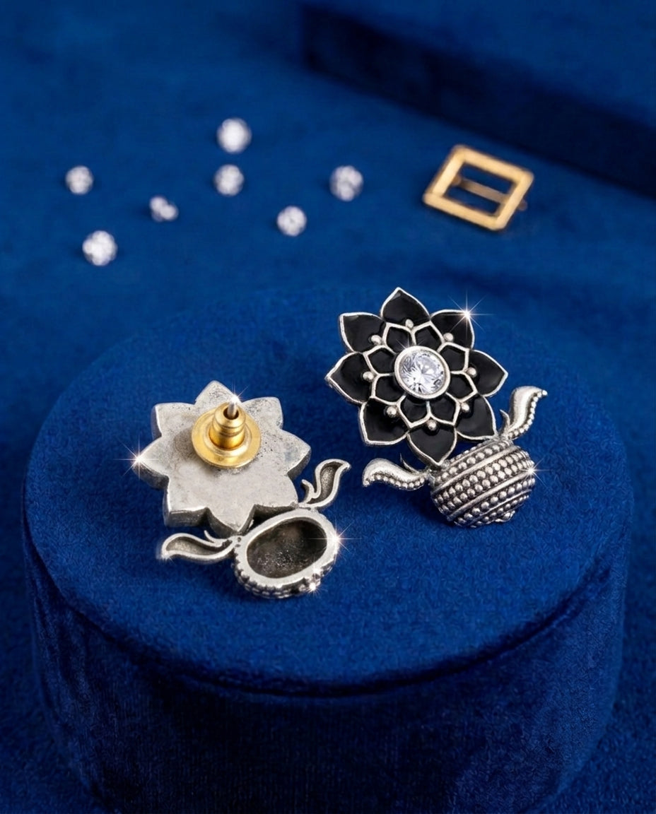 Silver Minimalist Magic Studs