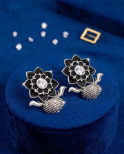 Silver Minimalist Magic Studs