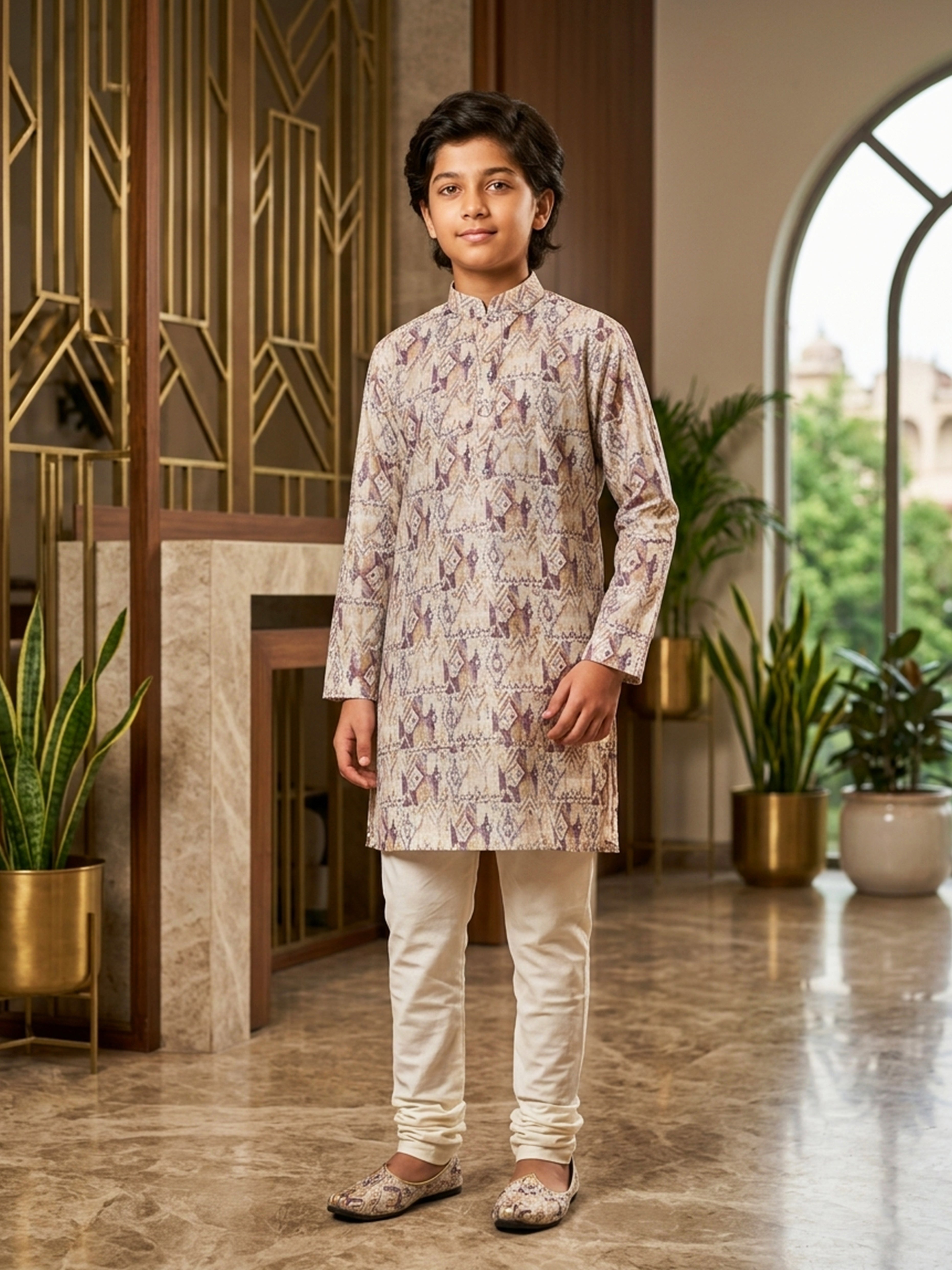 Block Print Cotton Kurta Pajama Set
