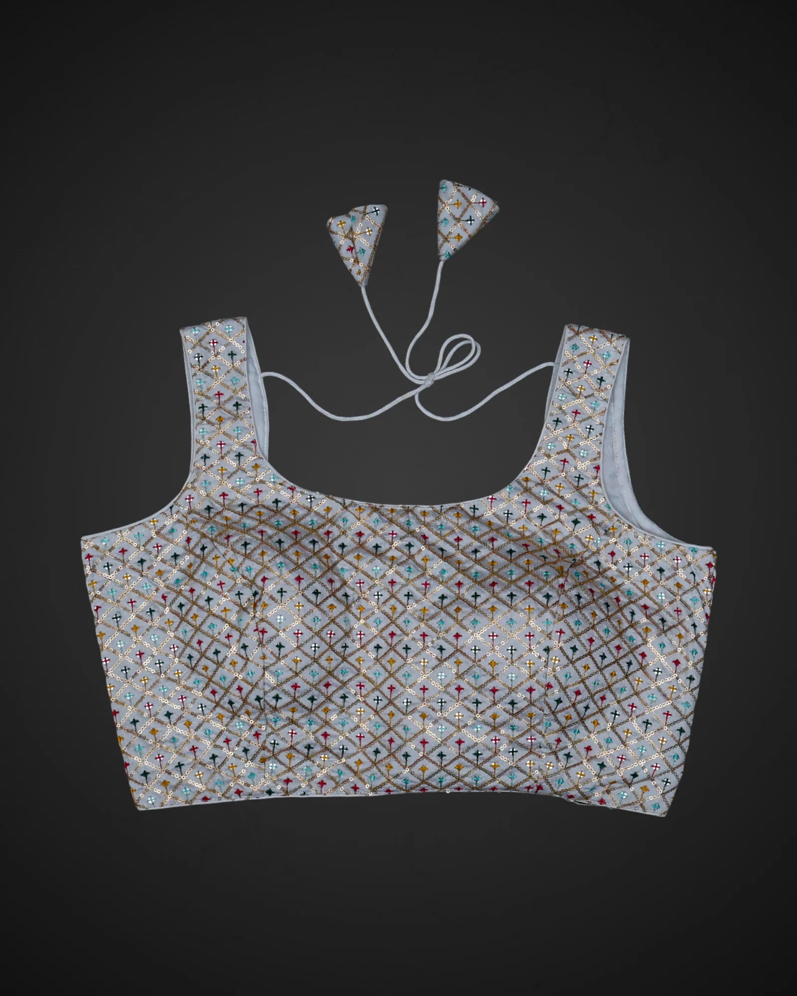 Raw Silk Square Neck Readymade Blouse