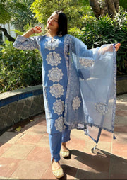 Mandala Print Cotton Kurta Set