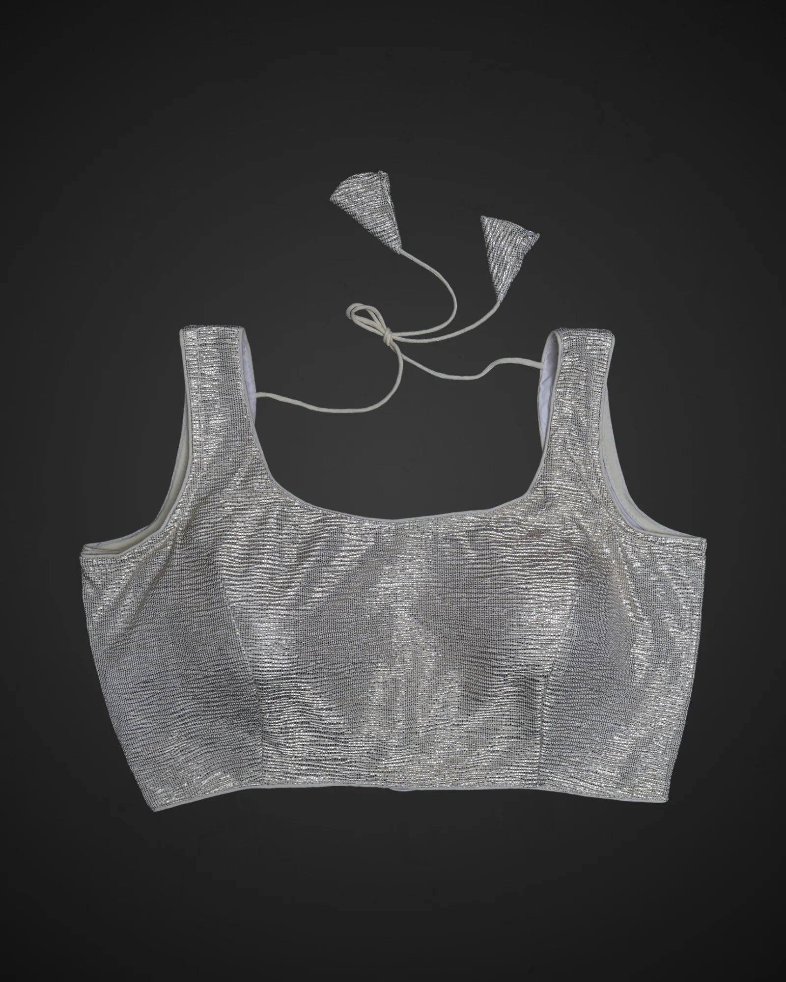Shimmer Crush Fabric Square Neck Readymade Blouse