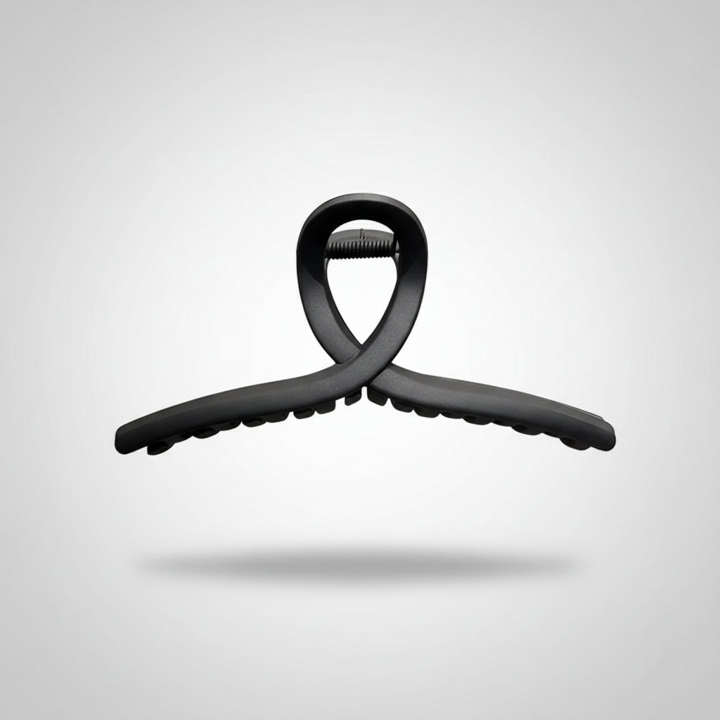 Stylish Black Geometric Acrylic Hair Claw