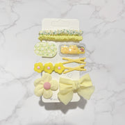 Yellow Flower Bow Knot Hair Clip for Kids