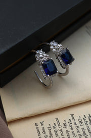 Sapphire Sparkle Hoops - Dyulokha