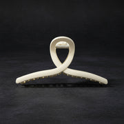 Geometric White Acrylic Hair Claw for Women