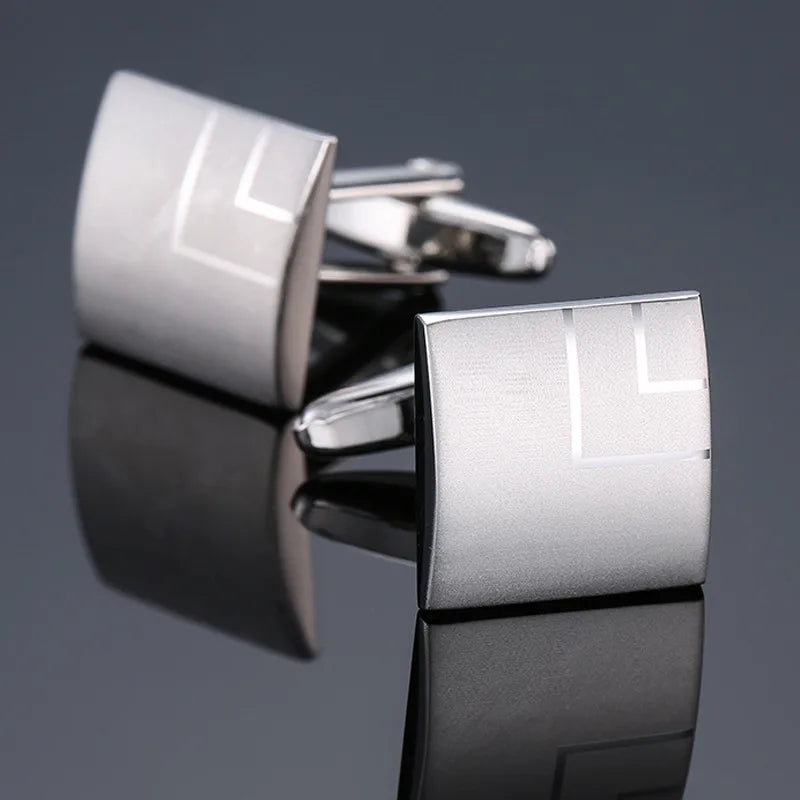 Men's Geometric Copper-Plated Cufflinks