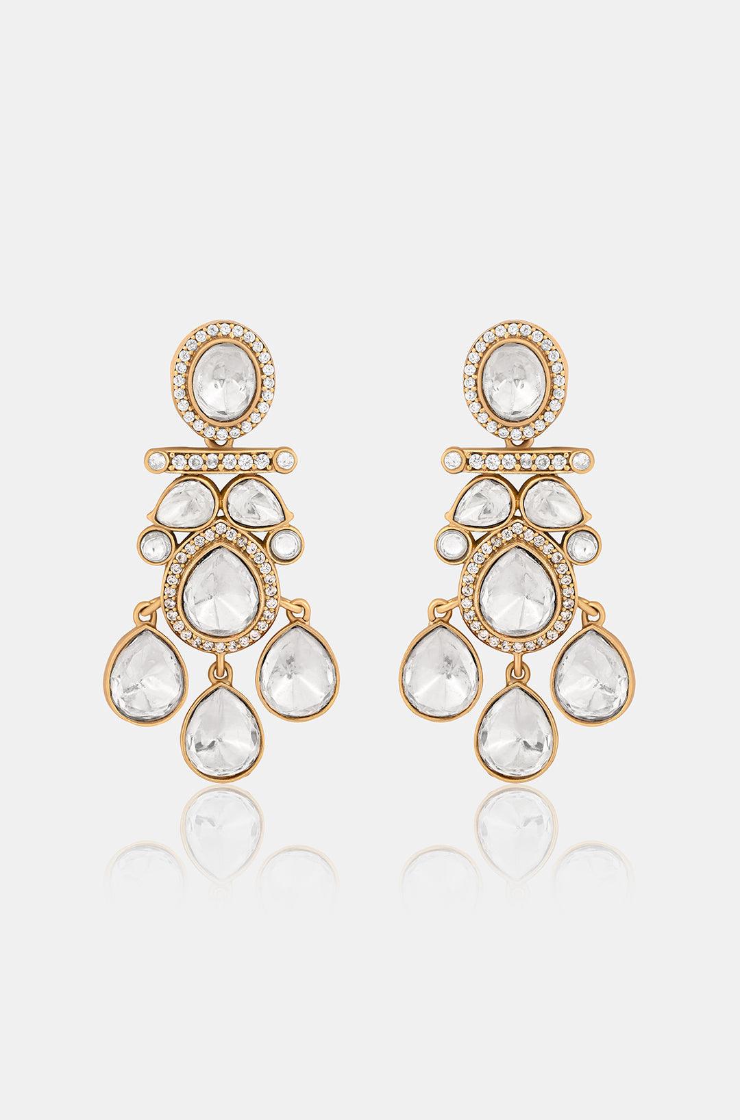 Regal Radiance Polki Danglers - Dyulokha