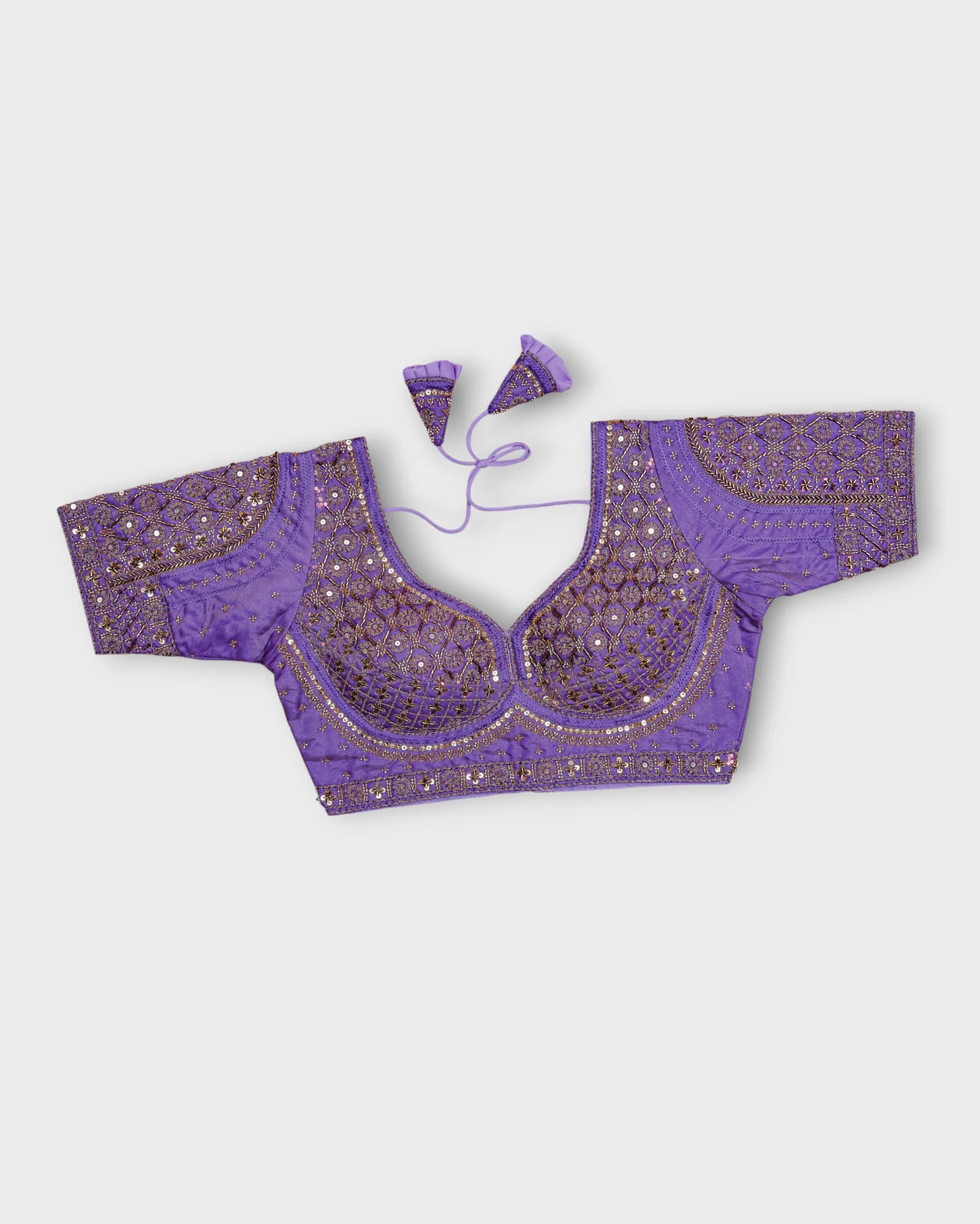 Cosmos Silk Notched Neck Readymade Blouse