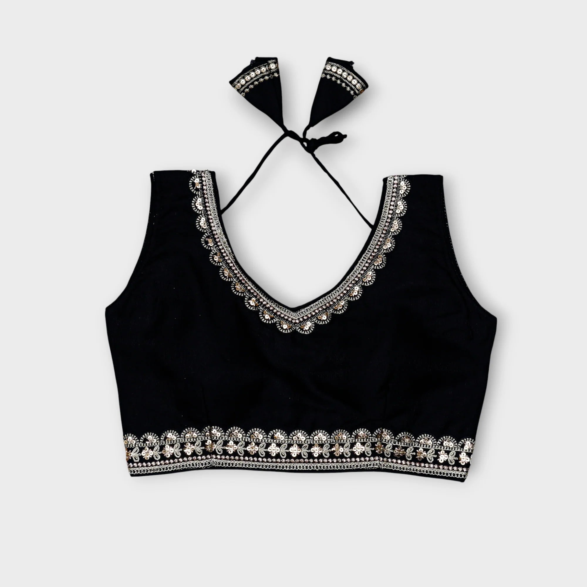 Phantom Silk V Neck Readymade Blouse