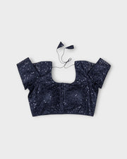 Embroidered Net U Neck Readymade Blouse