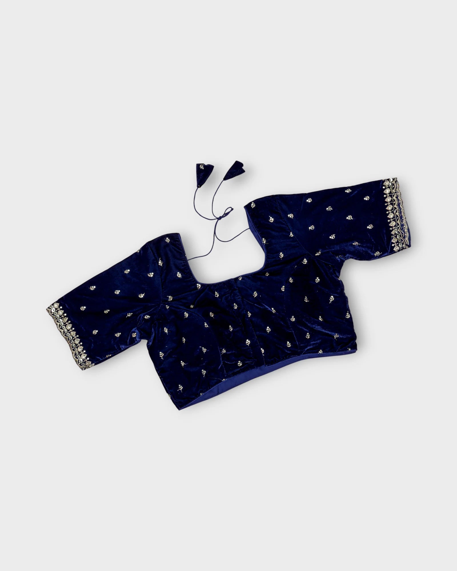 Velvet Square Neck Readymade Blouse