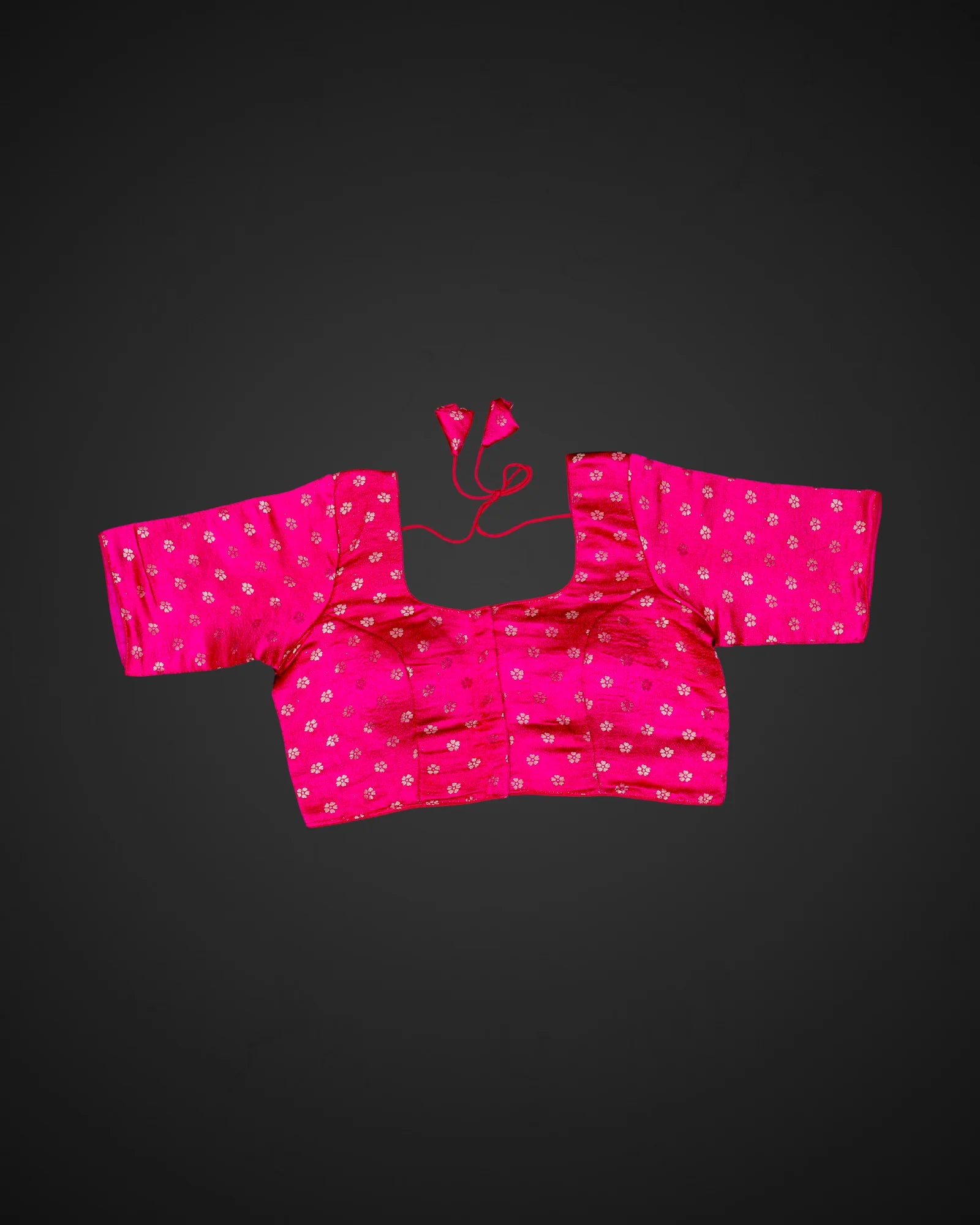 Silk Jacquard U Neck Back Design Readymade Blouse