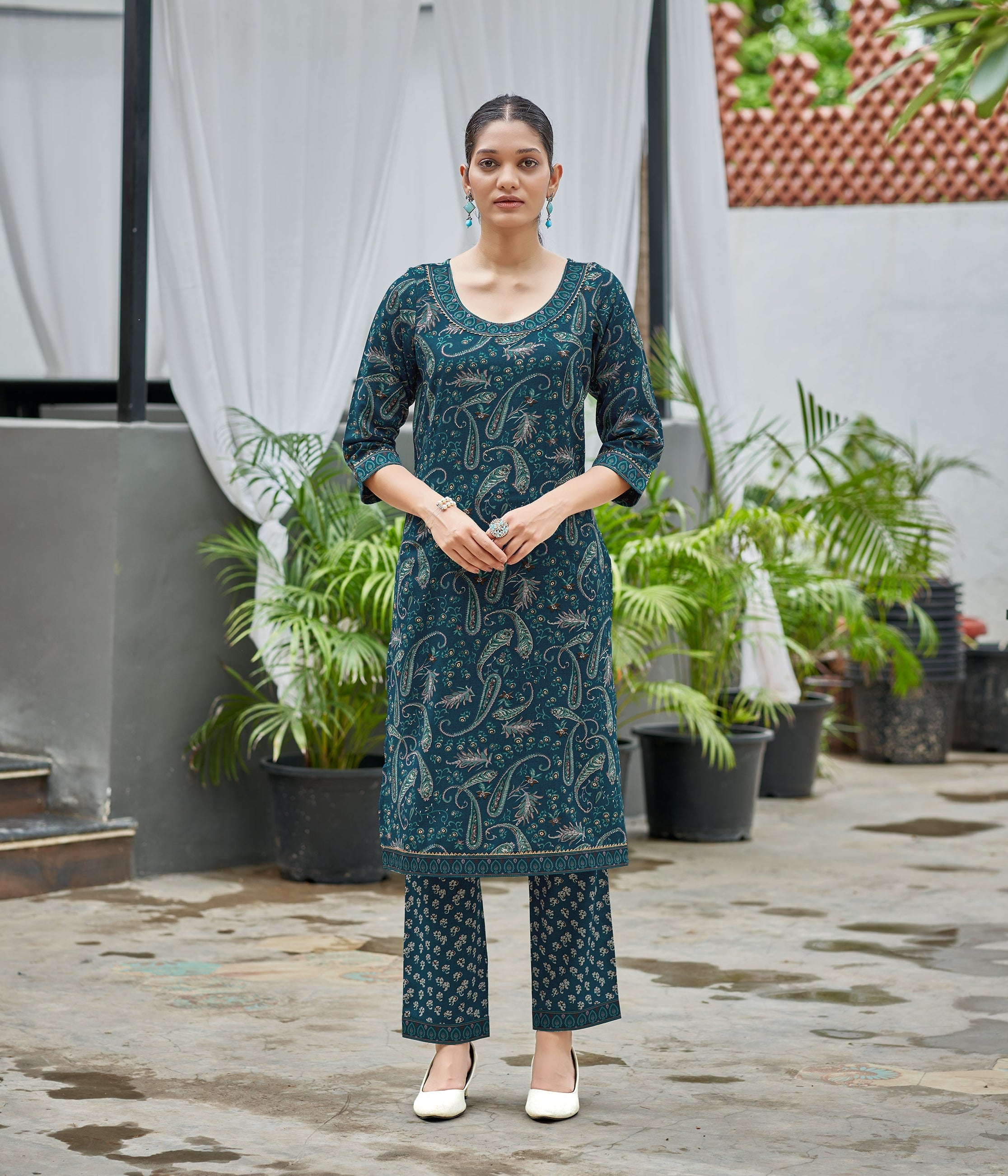 Floral Printed Cotton Kurta
