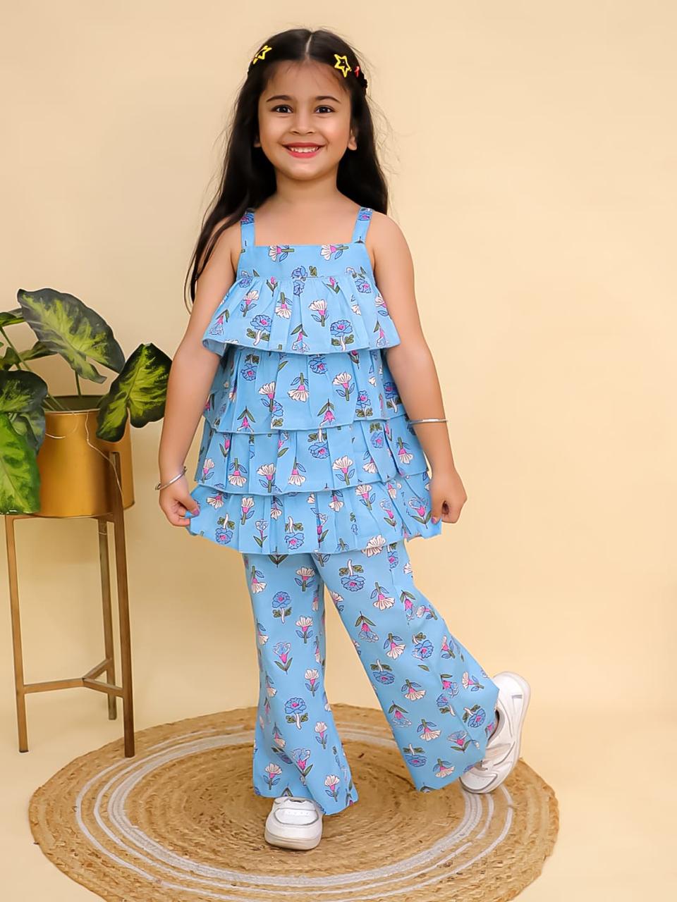 Printed Floral Ruffled Dress