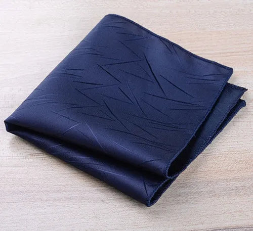 Navy Blue Paisley Unisex Pocket Square